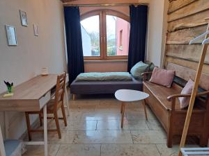 Χώρος καθιστικού στο Zimmer am Main