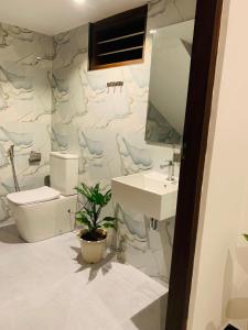 Koupelna v ubytování Dasis villa