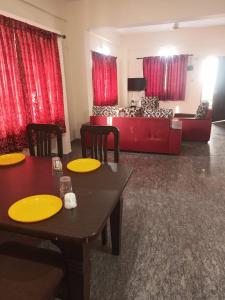 Et opholdsområde på Madison's Suites