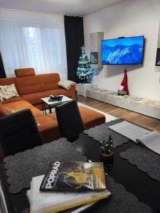 Μια τηλεόραση ή/και κέντρο ψυχαγωγίας στο Apartmán M&K WEST