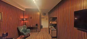 TV a/nebo společenská místnost v ubytování Pension Sonne