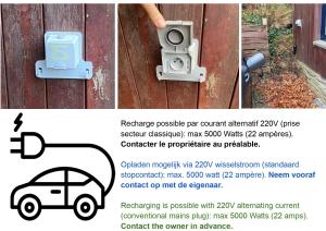 a security camera attached to a wooden door at La Grange de Marcelle in Vaux-sur-Sûre +14 photos