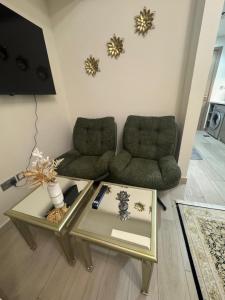 Телевизор и/или развлекательный центр в Sophisticated Studio Designer Interiors