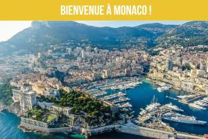 Cap d'Ail - Studio - Terrace with sea view - Malabo في كاب دايل: منظر جوي لمدينة موناكو