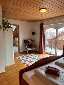 Postel nebo postele na pokoji v ubytování Villa am Goldbach