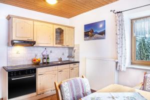Kuchyň nebo kuchyňský kout v ubytování Ferienwohnung Alpspitze
