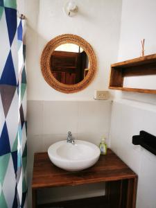 Phòng tắm tại Las Cabañas de la Iguana