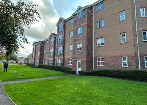 Bygningen som feriehuset ligger i