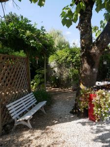 "Chambre familiale", La Maison des Grenouilles في Férolles: كرسي خشبي جالس بجانب شجرة +7 صور