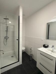 Koupelna v ubytování Hotel Montenegro