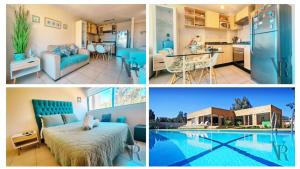 Η κουζίνα ή μικρή κουζίνα στο VR | Algarrobo Playa Mirasol 5PAX mar cerca, piscina, hermosa decoración, parking free