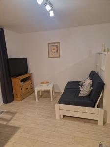 TV a/nebo společenská místnost v ubytování Bungalow 1Eickhof