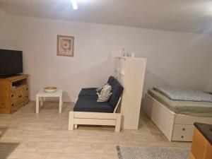 Postel nebo postele na pokoji v ubytování Bungalow 1Eickhof