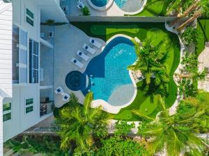 an aerial view of a resort with a swimming pool at Gulfside Green Estate in Siesta Key