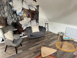 Χώρος καθιστικού στο Appartement avec cour