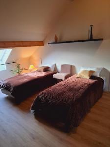 Ένα ή περισσότερα κρεβάτια σε δωμάτιο στο Stylish and cozy house 3 rooms 3 bathrooms and sauna +25 φωτογραφίες