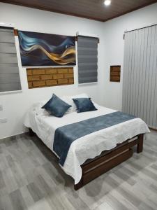 Postel nebo postele na pokoji v ubytování Cabaña