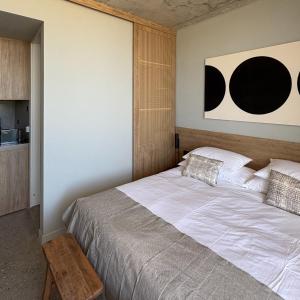 Ένα ή περισσότερα κρεβάτια σε δωμάτιο στο CasaChica Hotel