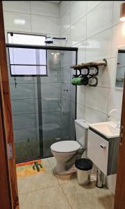 Phòng tắm tại Chale Quinta Real