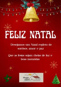 a poster of a christmas party with a bell at Casa Monte da Eira in Giões