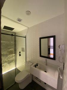 Koupelna v ubytování Inti Paqari