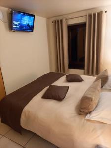 Postel nebo postele na pokoji v ubytování Hebergement confort Comfortlogies La Fontanella