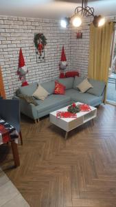 Posezení v ubytování ,,Domek Na Skarpie'' z Balią i basenem letnim