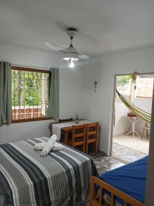 Postel nebo postele na pokoji v ubytování Aconxeguinho