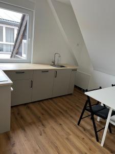 Kuchyň nebo kuchyňský kout v ubytování Monteurswohnung Mesum