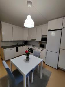 Η κουζίνα ή μικρή κουζίνα στο Rivitalohuoneisto, Kinnula