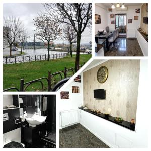 un collage di quattro foto di una casa di Walk-In Promenada a Craiova