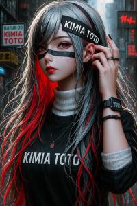 a woman with long hair is wearing a black shirt at kimiatoto in Nangapinoh