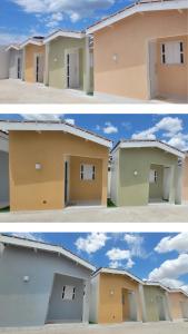 twee foto's van een huis voor en na verbouwing bij Aquarela Flats in Piranhas