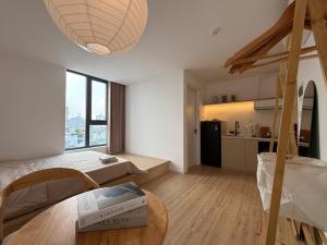 Kuchyň nebo kuchyňský kout v ubytování Reka Home