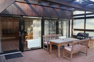 Μπαλκόνι ή βεράντα στο Ferienwohnung Monteurs Wohnung am Teutoburger Wald