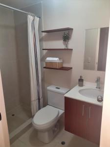 Ванная комната в Departamento con Vista al Mar