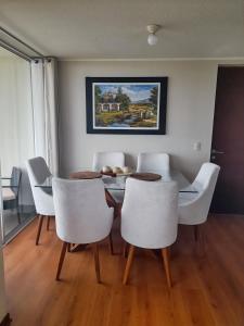 Гостиная зона в Departamento con Vista al Mar