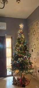 Infinit Home Duplex entero في ترماس دي ريو هوندو: شجرة عيد الميلاد في زاوية الغرفة