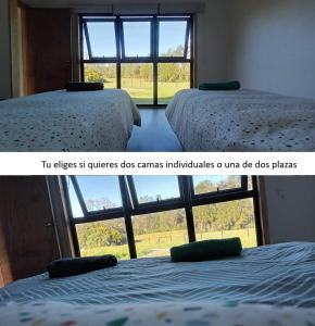 En eller flere senge i et værelse på CasaGolondrina, naturaleza, aves cerca de Frutillar