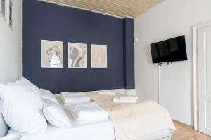 Ένα ή περισσότερα κρεβάτια σε δωμάτιο στο 70m2 - 3 Bedrooms - Balcony - Near Uni - Netflix