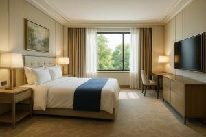 Ένα ή περισσότερα κρεβάτια σε δωμάτιο στο Liaman Suite