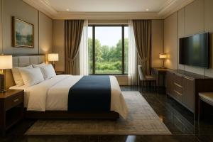 Ένα ή περισσότερα κρεβάτια σε δωμάτιο στο Liaman Suite