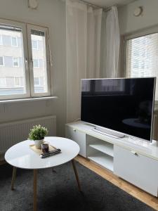 TV a/nebo společenská místnost v ubytování Apartment Puijonkatu