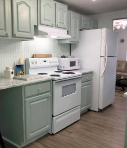 Η κουζίνα ή μικρή κουζίνα στο Quiet-Clean-Cottage-Dogs Kitchen