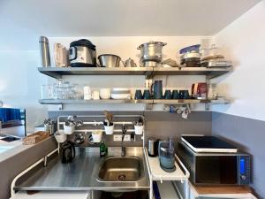 Køkken eller tekøkken på Ferienappartement Sodki