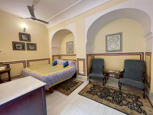 Postel nebo postele na pokoji v ubytování Khatu Haveli + 52 fotografií