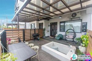 Balkón nebo terasa v ubytování 青覓礁溪電梯民宿