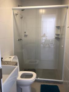 Koupelna v ubytování No melhor ponto do Flamengo, conforto e segurança no Rio + 12 fotografií