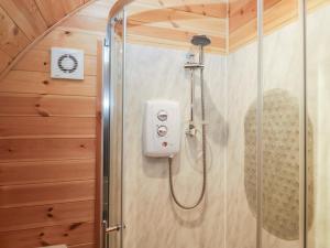 a shower in a bathroom with a glass door at Willow in Ulverston +21 photos