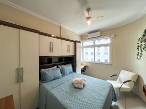 En eller flere senge i et værelse på Copa Dream Stay, Janela Acústica, 2 min a pé da Praia, Wi-Fi, Ar Condicionado